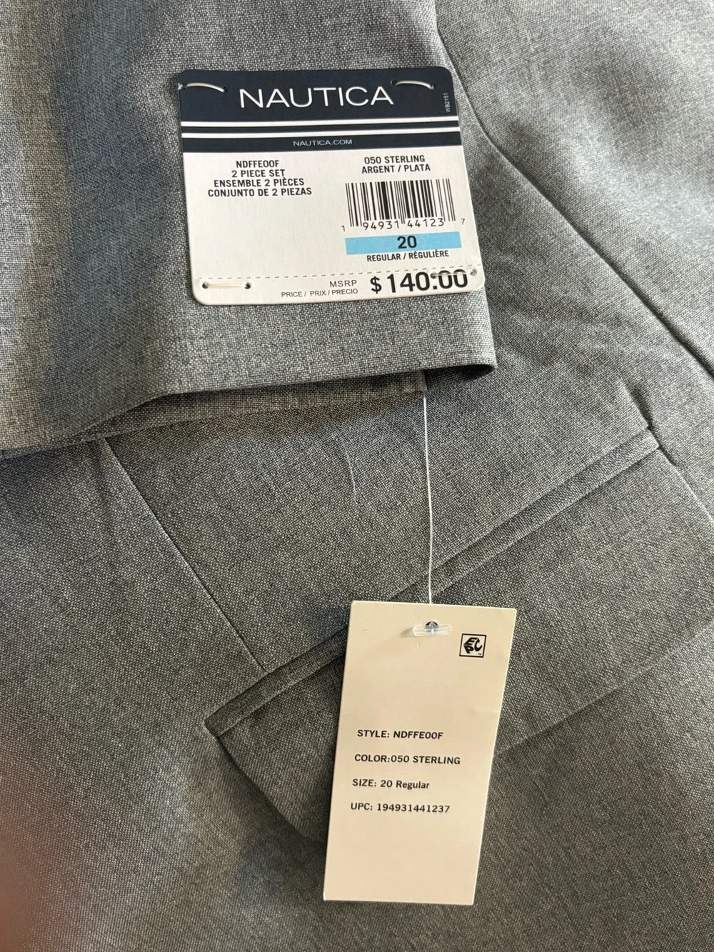 Nautica Suit -Boys 2-piece suit size 20